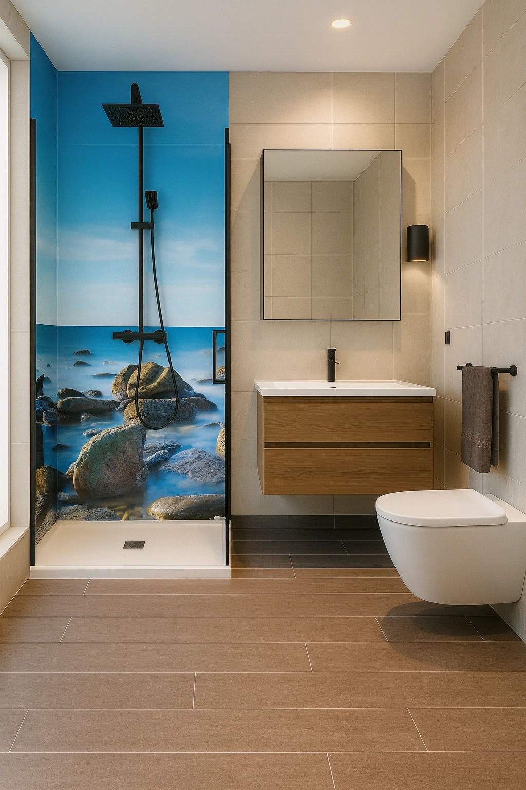 Eck Duschrückwand Barrati Bay