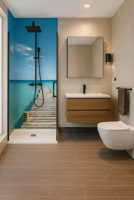 Eck Duschrückwand Malediven