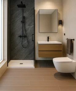 Duschrueckwand-Raumwand - Schiefer-Rocca-Noblia