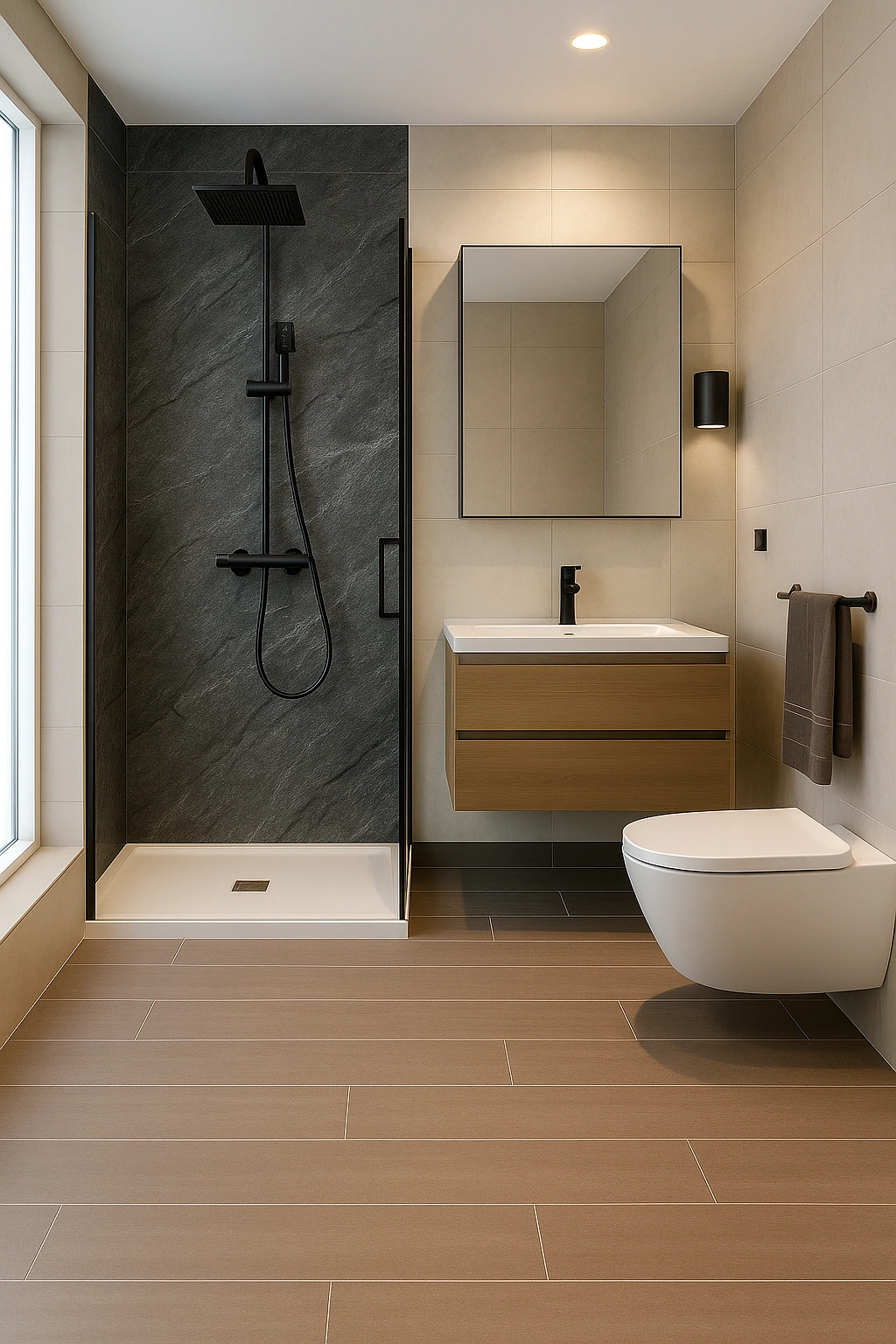 Eck Duschrückwand Rocca Noblia