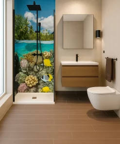 Eck Duschrückwand Unterwasser Südsee