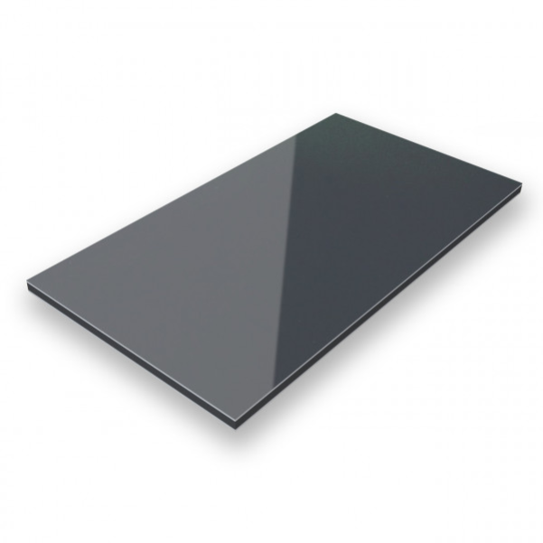 Duschrückwand aus Alu-Verbund glänzend 3 mm